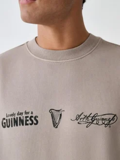 Next Neutral Stone Guinness Licence Graphic Crew Sweatshirt^ Sweatshirts & Hoodies|Sweatshirts & Hoodies