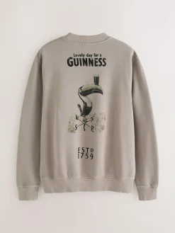 Next Neutral Stone Guinness Licence Graphic Crew Sweatshirt^ Sweatshirts & Hoodies|Sweatshirts & Hoodies
