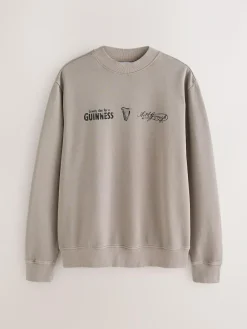 Next Neutral Stone Guinness Licence Graphic Crew Sweatshirt^ Sweatshirts & Hoodies|Sweatshirts & Hoodies