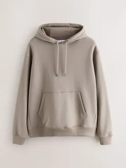 Next Neutral Stone Regular Fit Heavyweight Cotton Rich Jersey Hoodie^ Nightwear|Sweatshirts & Hoodies