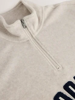 Outlet Next Thermal Fleece Half Zip Neutral Stone