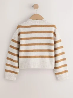 Outlet Next Neutral Stripe Button Up Cardigan (3-16yrs)