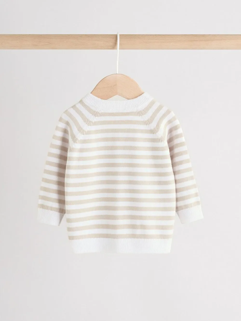 Outlet Next Neutral Stripe Knitted Top and Leggings Baby Set (0mths-2yrs)