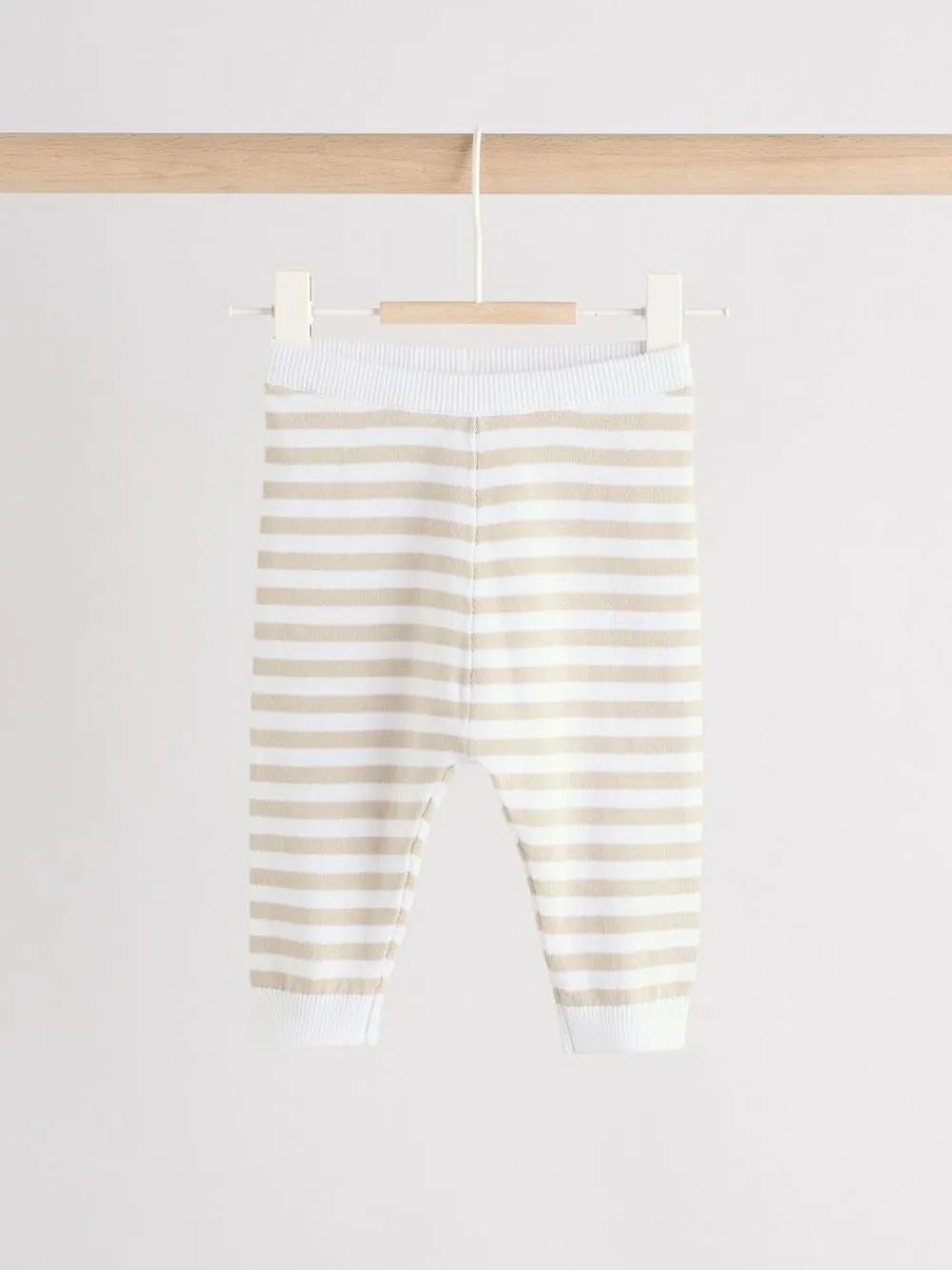 Outlet Next Neutral Stripe Knitted Top and Leggings Baby Set (0mths-2yrs)