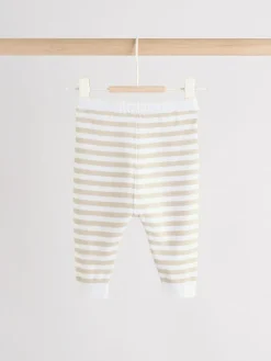 Outlet Next Neutral Stripe Knitted Top and Leggings Baby Set (0mths-2yrs)