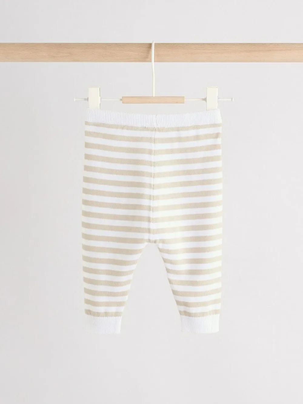 Outlet Next Neutral Stripe Knitted Top and Leggings Baby Set (0mths-2yrs)