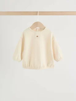 Next Neutral Stripe Sweat Top and Trousers Baby Set (0mths-2yrs)^BOY Sets & Outfits|Sweatshirts & Hoodies