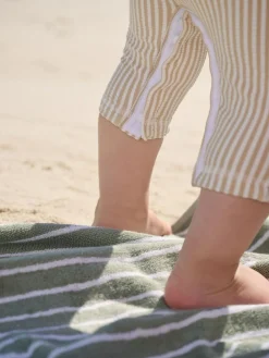 Next Striped Sunsafe Swimsuit and Hat Set (3mths-7yrs)^BOY Swimwear|Swimwear
