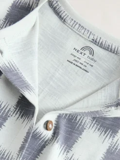 Next Neutral Sunbaked Printed Button Through Jersey Baby Rompers 3 Pack^BOY Sets & Co-Ords|Sets & Co-Ords