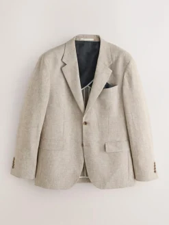 Next Tailored Fit Linen Blend Texture Suit Jacket^ Suits & Tuxedos
