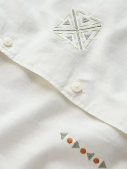 Next Textured Embroidered Navajo Style Short Sleeve Shirt^ Shirts