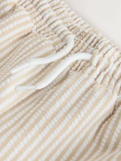 New Next Textured Rash Vest and Swim Shorts Set (3mths-7yrs) Neutral