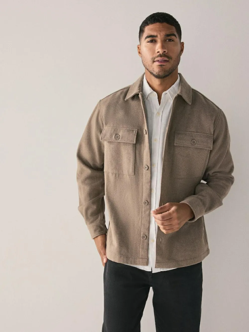 Next Twin Pocket Shacket Overshirt with Wool^ Blazers & Formal Jackets
