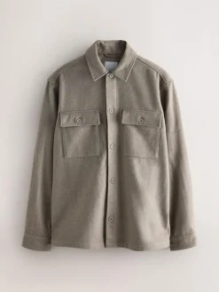 Next Twin Pocket Shacket Overshirt with Wool^ Blazers & Formal Jackets