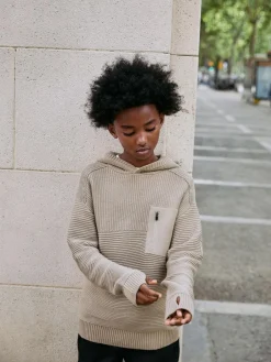 Discount Next Neutral Utility Knitted Hoodie (3-16yrs)