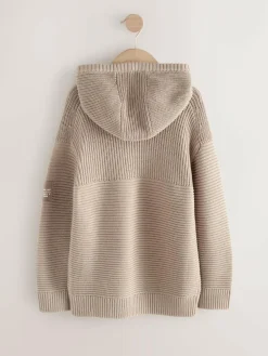 Discount Next Neutral Utility Knitted Hoodie (3-16yrs)