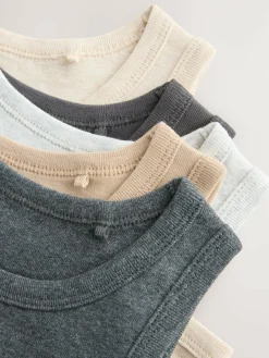 Next Neutral Vests 5 Pack (1.5-16yrs)^BOY Multipacks|Baby Boys