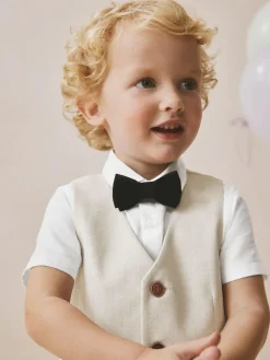 Next Neutral Waistcoat, Shirt, Shorts & Tie Set (3mths-9yrs)^BOY Occasionwear