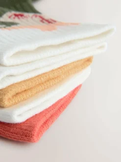 Next Neutral Western Cushioned Footbed Cotton Rich Ribbed Tipped Socks 5 Pack^BOY Socks