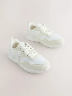 Next Wide Fit (G) Lace-Up Colourblock Trainers^ Sneakers