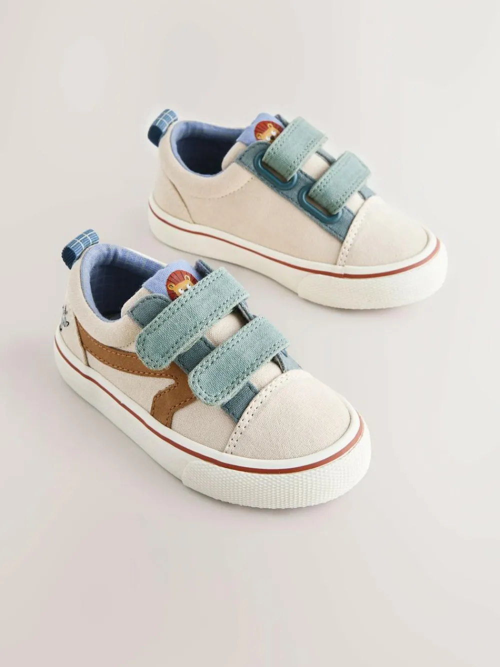 Discount Next Wide Fit (G) Touch Fastening Skate Trainers Neutral