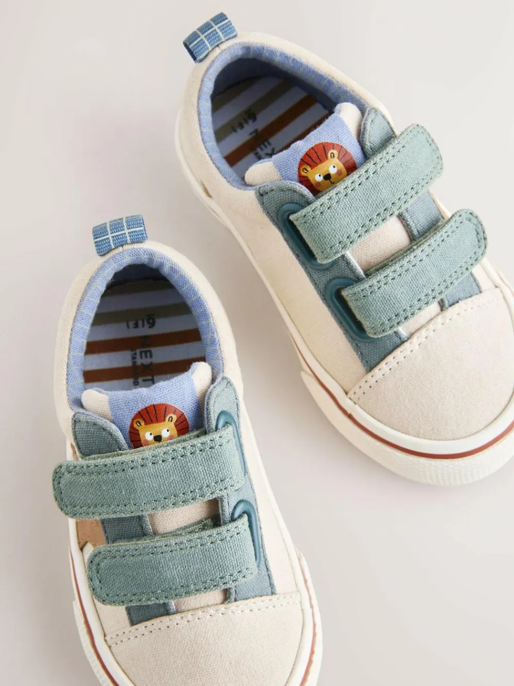 Discount Next Wide Fit (G) Touch Fastening Skate Trainers Neutral