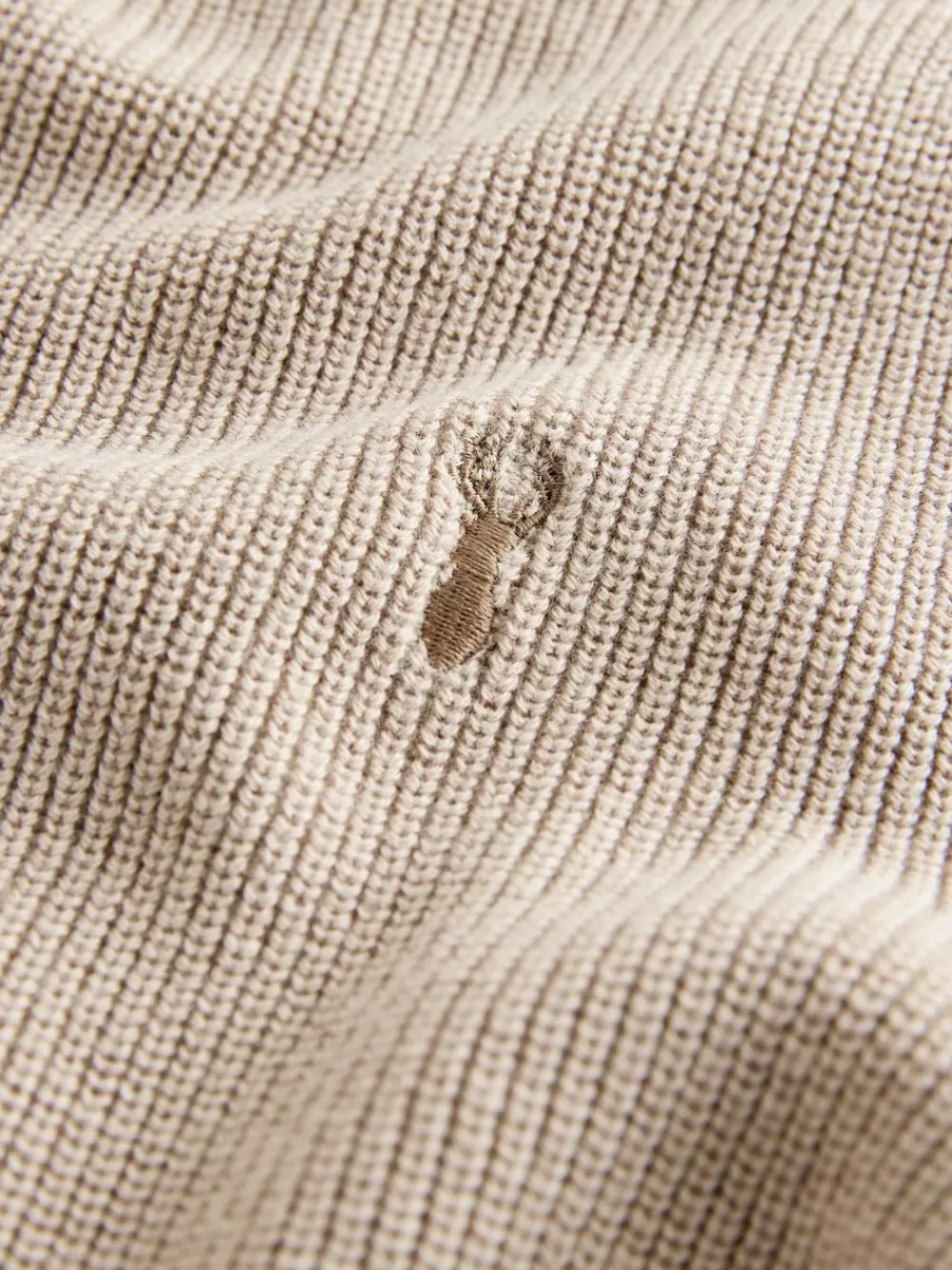 New Next Neutral With Stag Cotton Crew Neck Knitted Jumper (3-16yrs)