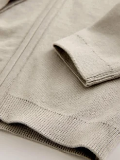 Next Neutral Zip Through Knitted Cardigan (3-16yrs)^BOY Knitwear & Sweaters|Knitwear