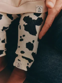 Sale Next Neutral/Cow Milk Club Printed Sweat and Leggings Baby Set (0mths-2yrs)