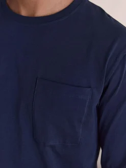 Next Neutral/Navy Check Jersey Short Sleeve Pyjamas Set 2 Pack^ Nightwear|Pyjamas