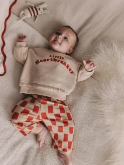 Next Neutral/Red Heartbreaker Sweatshirt and Leggings Baby Set (0mths-2yrs)^BOY Sweatshirts & Hoodies|Sets & Co-Ords