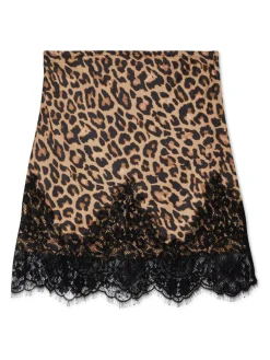 Hot Never Fully Dressed Brown Leopard Print Lace Maeva Skirt