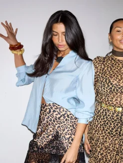 Hot Never Fully Dressed Brown Leopard Print Lace Maeva Skirt