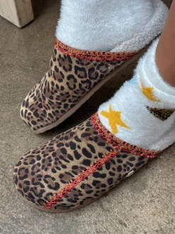 Never Fully Dressed Brown Leopard Print Mule Slippers^Women All Night & Lounge|Slippers