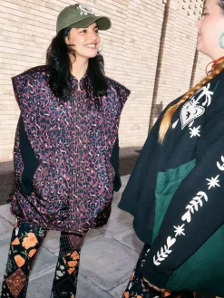 Discount Never Fully Dressed Burgundy Leopard Padded Gilet