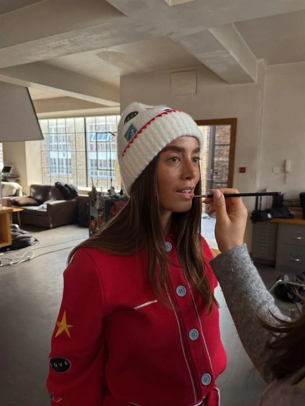 Never Fully Dressed Cream Embroidered Beanie^Women Hats|Hats, Gloves & Scarves