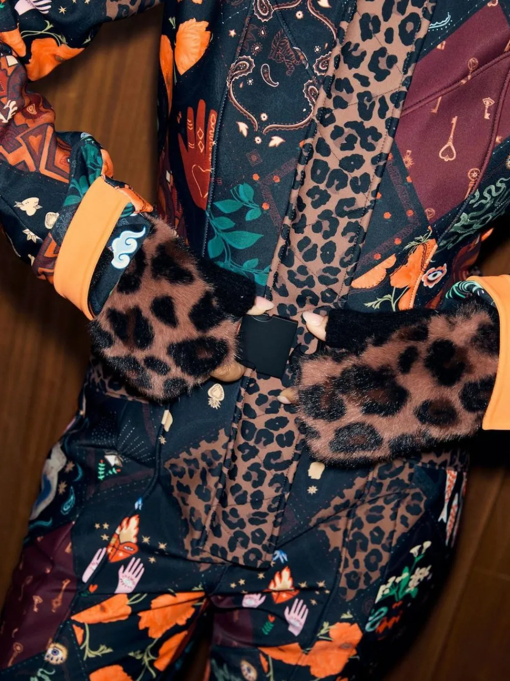 Never Fully Dressed Leopard Faux Fur Hand Warmers