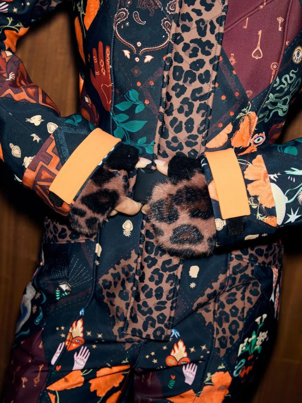 Never Fully Dressed Leopard Faux Fur Hand Warmers