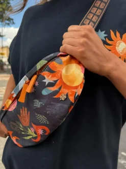 Never Fully Dressed Navy Corazon Sling Cross Body Bum Bag^Women Bags