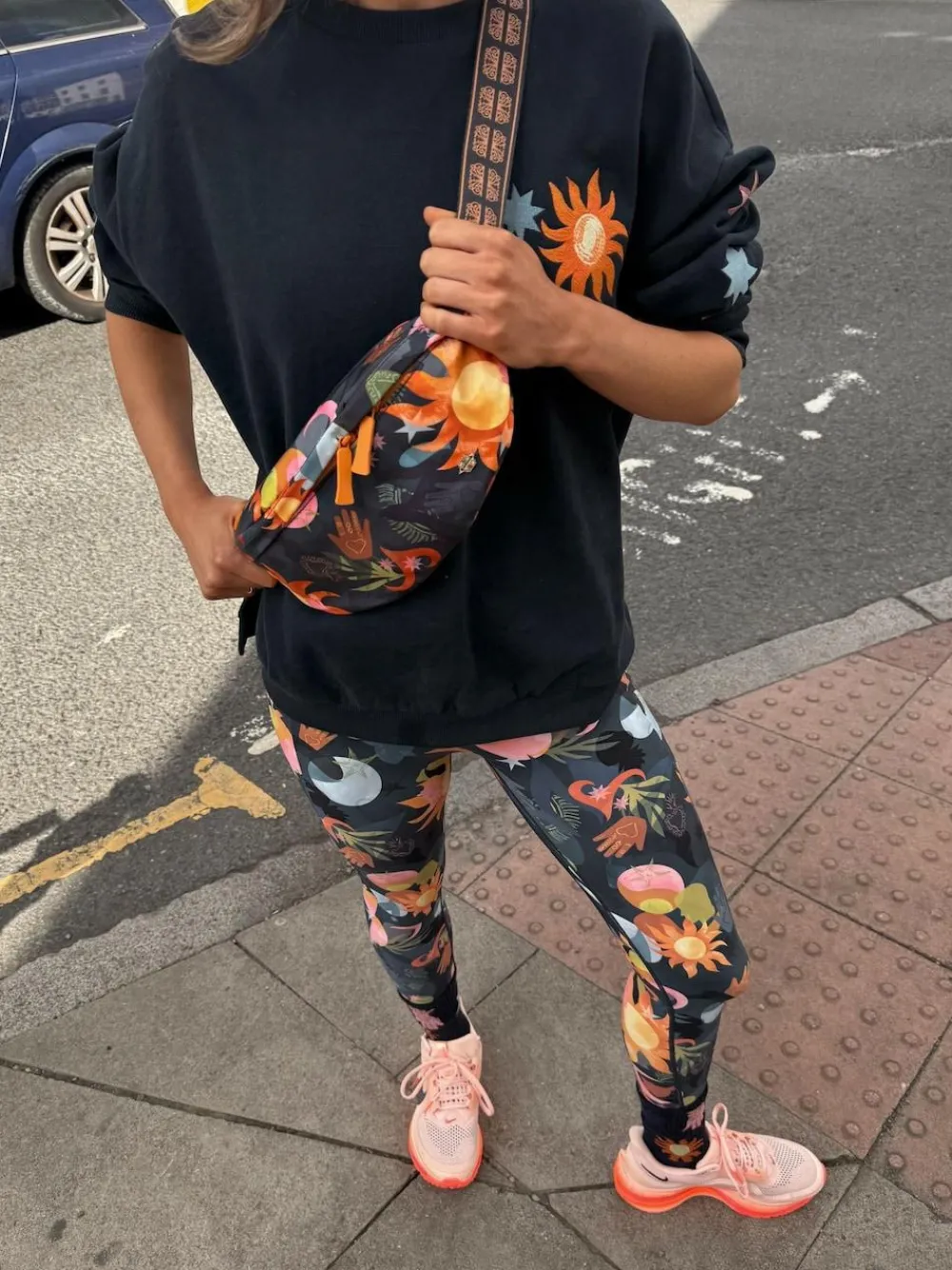 Never Fully Dressed Navy Corazon Sling Cross Body Bum Bag^Women Bags