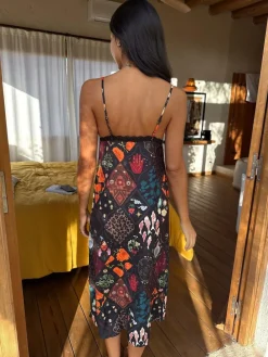 Never Fully Dressed Night Garden Satin Long Line Robe^Women All Night & Lounge|All Lingerie