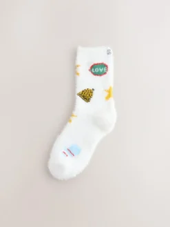 Never Fully Dressed Red/White Elements Cosy Socks 2 Pack^Women Loungewear