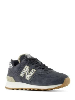 Outlet New Balance Black/Leopard Print 574 Trainers