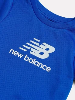 Clearance New Balance Blue Athletic T-Shirt & Nylon Short Set