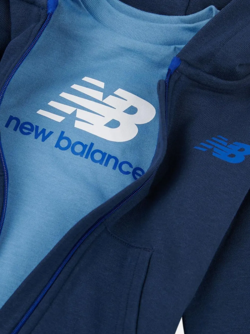 New Balance Kids Zip Thru Hoodie 100% Cotton T-Shirt & Shorts Set^ Shorts