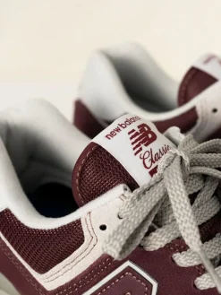 Hot New Balance Red/White Mens 574 Trainers