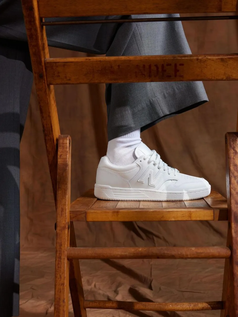 Discount New Balance White Mens 480 Trainers