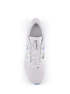 New Balance White/Blue Mens 411 Trainers^ Sneakers