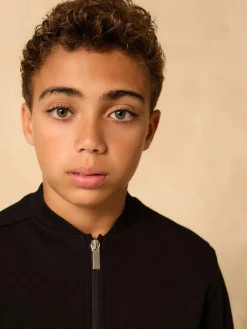 New Next Smart Jersey Bomber Jacket and Joggers Set (3-16yrs) New Black