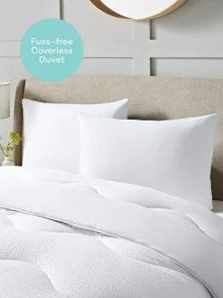 Night Lark Seersucker Coverless Duvet and Pillowcase 10.5 Tog Set^ Duvets & Pillows|Comforters & Pillows